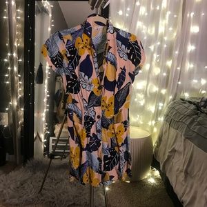 Floral Button up Dress
